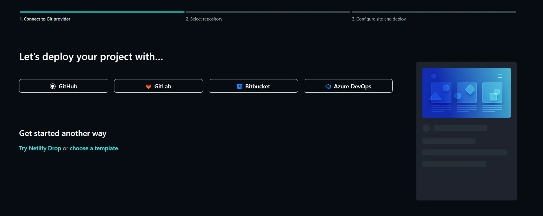 Netlify for hosting website and setting up CI/CD pipeline for deployment based on changes on cloud repositories