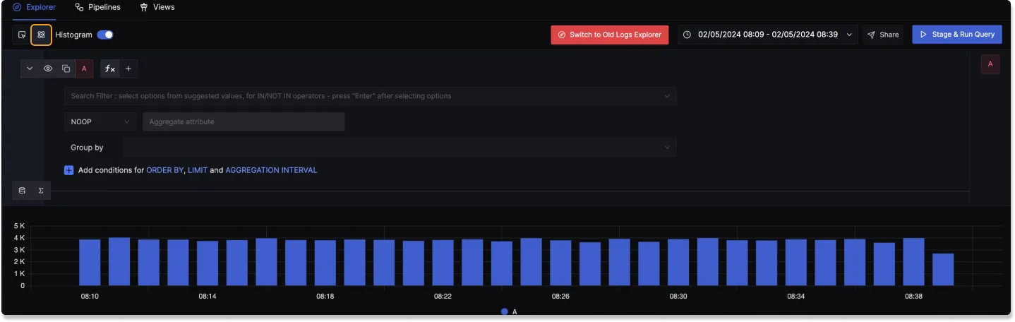 Query Builder feature in Logs Explorer